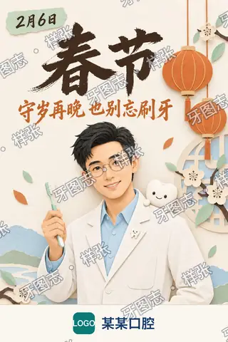 套上门诊名称和 logo 后的海报（示意）
